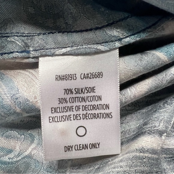 Robert Graham oceanic Abstract Short Sleeve Button Up Silk Shirt XL - Picture 10 of 10